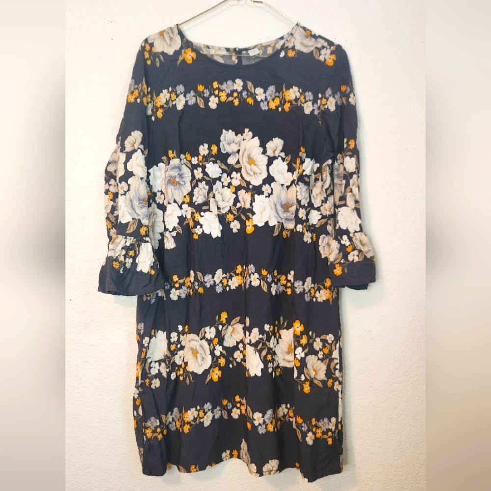 Old Navy Long Sleeve Floral Mini Dress, Size L